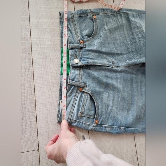 New Benetton High Waisted Straight Leg Summer Jeans sz 25 - Picture 7 of 7